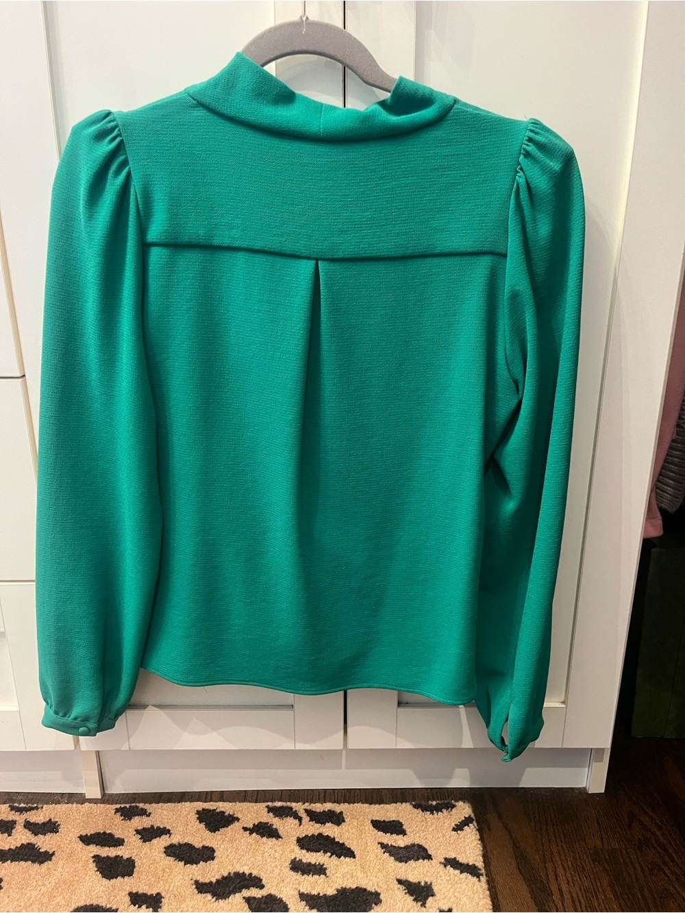 Sezane Abelia Emerald Green Wrap-Style Blouse - Picture 4 of 4